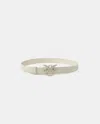 Pinko Belt With Colored Buckle 3cm In Blanc + Blanc-color Block