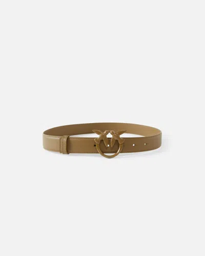 Pinko Belt With Colored Buckle 3cm In Plantation-color Block