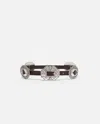 Pinko Belt With Large Buckle In Tête-de-nègre-vieil Argent