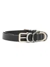 Pinko Belt With Metal Loops In Black