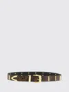 Pinko Python Print Belt Adjustable Gold Hardware In Gold