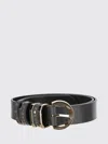 Pinko Black Studded Keeper Solid Belt In Black