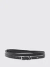 Pinko Black Logo Solid Belt In Black