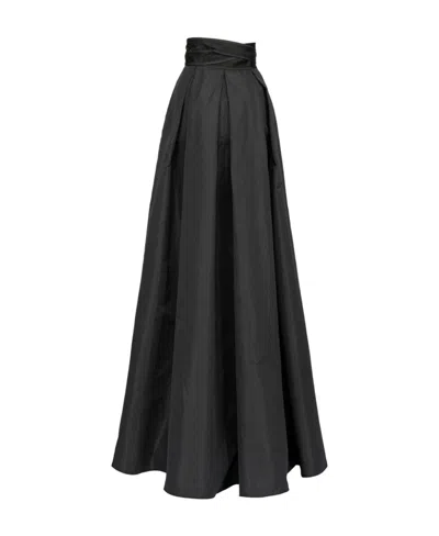 Pinko Belted A-line Skirt In Black