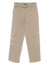 Pinko Relaxed Fit Cargo Trousers In Green