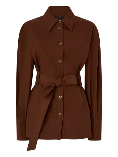 Pinko Oberteil Mit Gürtel In Brown