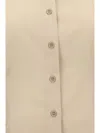 Pinko Belted Habotai Shirt In Neutral