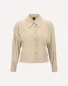 Pinko Belted Habotai Shirt In Neutral