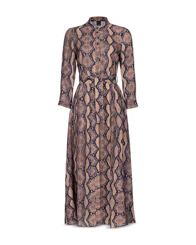 Pinko Belted Maxi Shirt Dress In ml