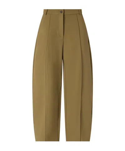Pinko Belted Pintuck Trousers In Neutral