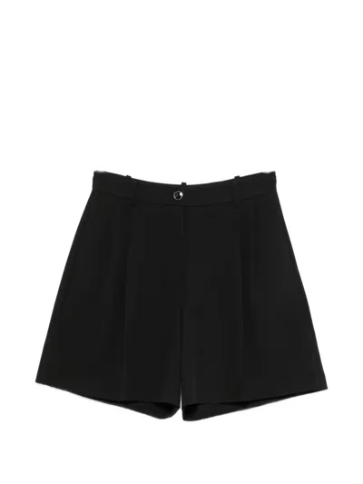 Pinko Belted Pleated Shorts In Black
