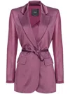 PINKO BELTED SATIN BLAZER