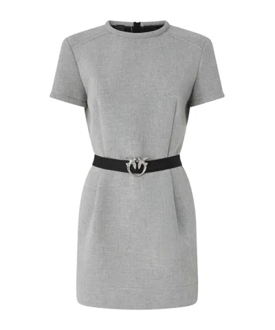PINKO BELTED SHORT-SLEEVE MINI DRESS
