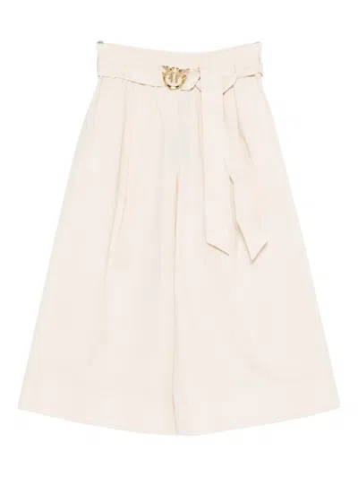 Pinko Belted Trousers In Neutral