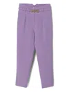 Pinko Belted Trousers In Purple