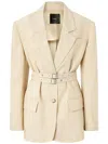 Pinko Belted Waist Blazer With Front Button Fastening