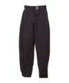 Pinko Belted Wide Leg Tapered Trousers In Multi