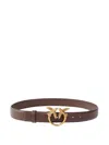Pinko Love Birds High Leather Belt 4cm