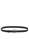 Pinko Ceinture Large Love Birds En Cuir 4cm In Black