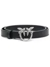 Pinko Love Bird Buckle Belt In Black