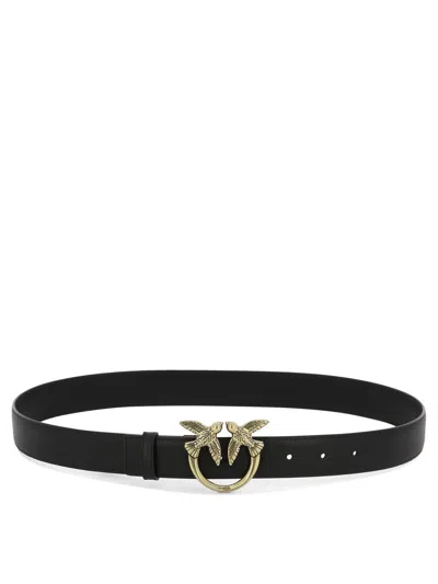 Pinko Stylish Leather Belt For Women In Black