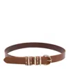 Pinko Adjustable Belts Multiple Loops Smooth Studs In Brown