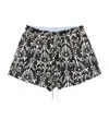 Pinko Bema Printed Drawstring Shorts In Multi