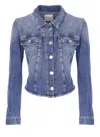 Pinko Jacket Denim Chest Pockets In Blue