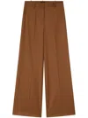 Pinko Benedetti Flannel Trousers In Brown