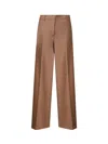 Pinko Benedetti Pants In Blended Wool In Brown