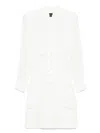 Pinko Mini Shirt Dress With Semi-transparent Georgette Inserts