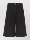 Pinko Bermuda Shorts Pleated Front In Black