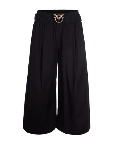 Pinko Bermuda Shorts With Gathered Waistband In Black
