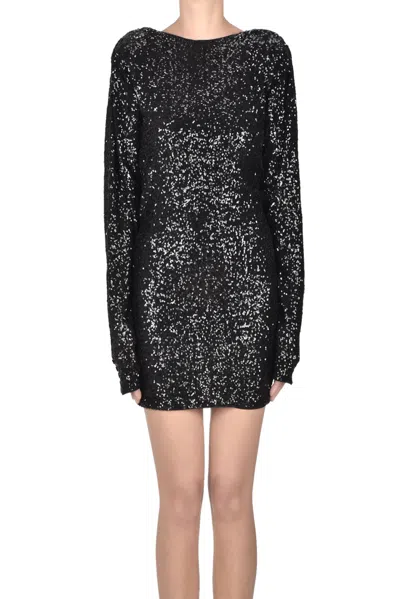 Pinko Bernieri Sequined Dress In Black