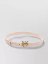 Pinko Beige Love Birds Buckle Belt In Pink