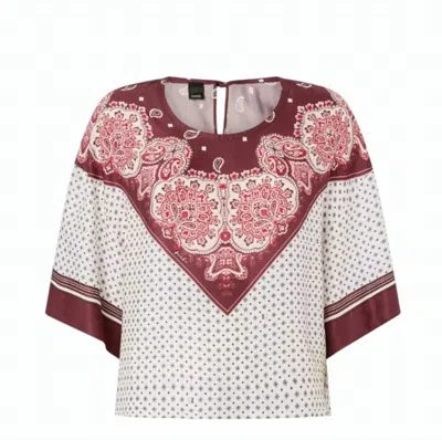 Pinko Betsy Viscose Twill Printed Blouse In Multi