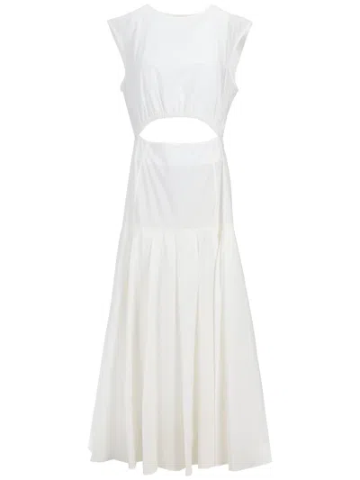 Pinko Suzzara Abito Popeline In White