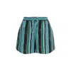 Pinko Chic Mini Shorts With Unique Stripe Print