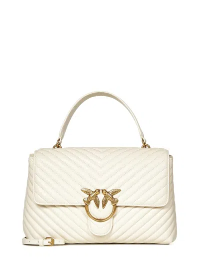 Pinko Big Love Bag Puff Handbag In White