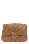 Pinko Love One Mini Crossbody Bags In Brown