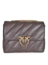 Pinko Big Love Bag Puff Maxi Quilt Crossbody Bag In Brown