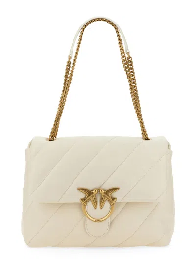 Pinko Big Love Puff Maxi Quilt Bag In White