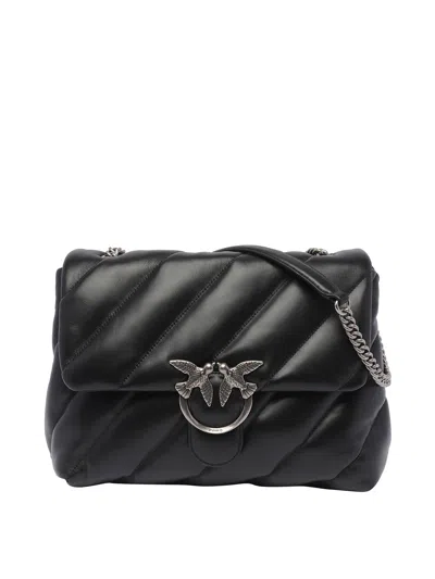 Pinko Big Love Puff Shoulder Bag In Black