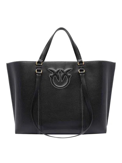 Pinko Big Miranda Shopper In Black