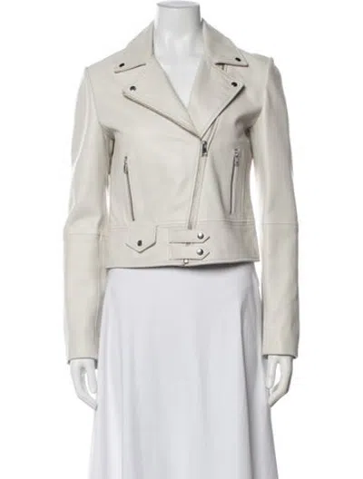Pre-owned Pinko Biker Jacket In Neutrals