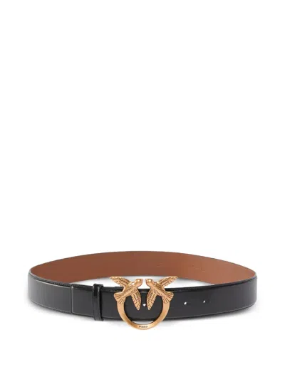 Pinko Bird Buckle Belt In Black