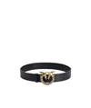 Pinko Ceinture Large Love Birds En Cuir 4cm In Black