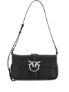 Pinko Bird-buckle Shoulder Bag In Black