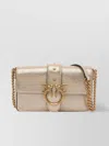 Pinko Bird Chain Glitter Metallic Crossbody Bag