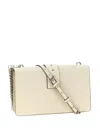 Pinko Bird-embellished Flap Cross Body Bag In Neutral
